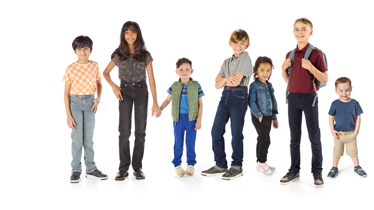 Children modeling Pants for Peanuts stylish jeans