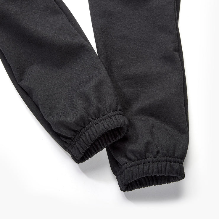 Ankle Closeup Of Black Fleece Sweatpants by Pants for Peanuts