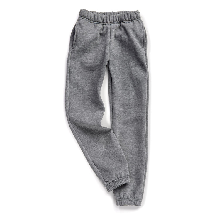 Charcoal Gray Fleece Kids Slim-Fit Sweatpants for Tall Slim Boy