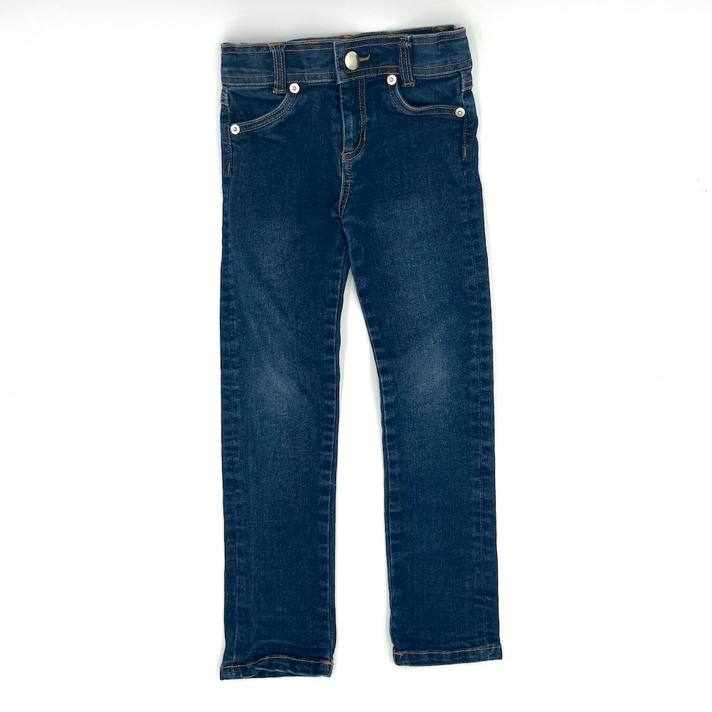 ♻️ Preloved: Lynn Cut Denim: Dark Wash / Size: Peach B