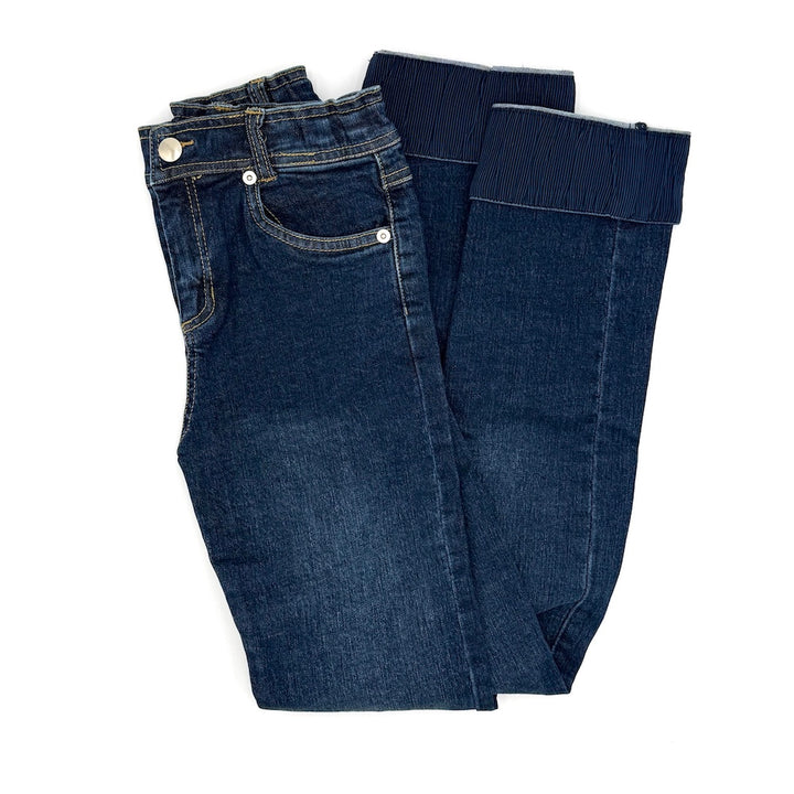 ♻️ Preloved: Cuffed Denim: Striped / Size: Cobalt B