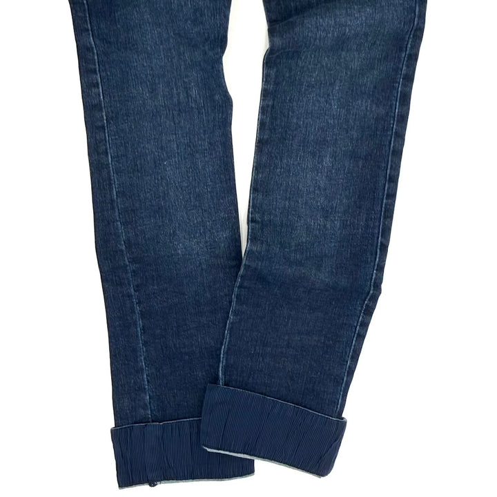 ♻️ Preloved: Cuffed Denim: Striped / Size: Cobalt B