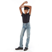 Kids Slim-Fit Distressed Wash Denim Jeans