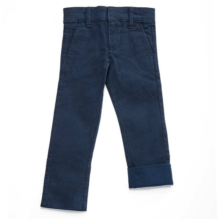 Slim-Fit School Uniform Pants: Adjustable Waist Twill / Boys 