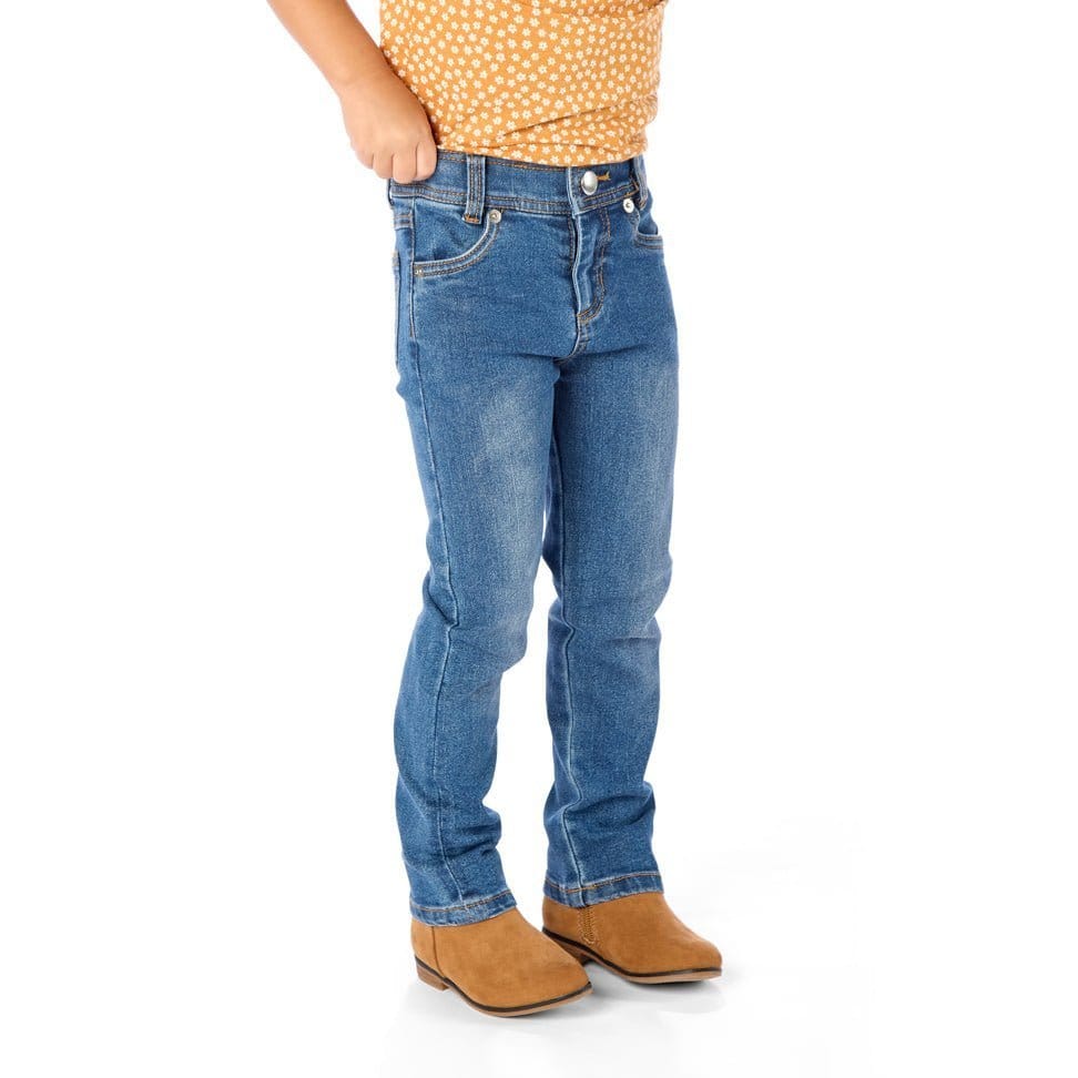 Denim Jeans for Tall Slender Boys Girls with Adjustable Waist