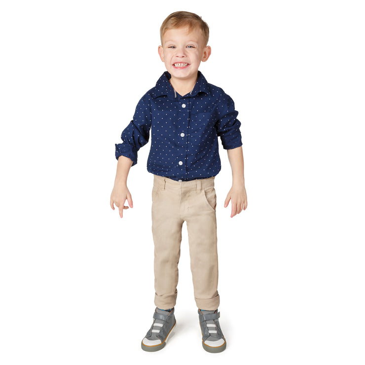 Kids Slim-Fit Twill School Uniform Pants / Wrinkle Resistant