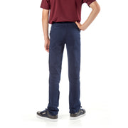 Extra Slim and Long Navy Twill Dress Pant for Tall Skinny 12 Year Old Boy