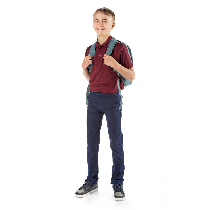 Extra Slim and Long Navy School Uniform Pants for Tall Slender Boy