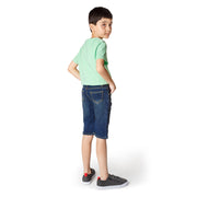 Tall Thin Boy / Slim-FIt Denim Shorts / Adjustable Waist