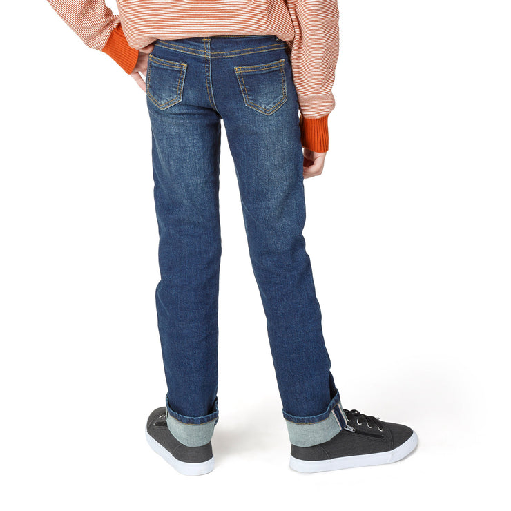 Skinny 7 Year Old Boy with Long Legs / Slim-Fit Denim Jeans