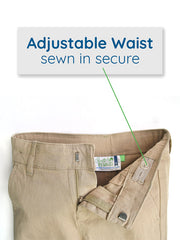 Children's Adjustable Waist Extra Slim-Fit Khakis by Pants for Peanuts built for tall and skinny boys and girls