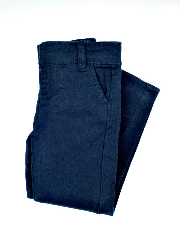 Navy Slim-Fit Uniform Chino Kids Pants for Tall and Skinny Boys and Girls