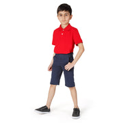 Kids Slim-Fit Twill Uniform Shorts / Flat Front / Extra Long / Discontinued