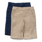 Kids Slim-Fit Twill Uniform Shorts / Flat Front / Extra Long / Discontinued