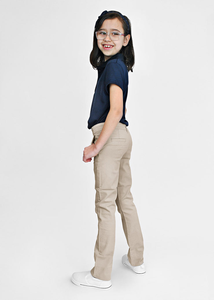 Extra long slim-fit boys and girls twill school uniform dress pants | Pants for Peanuts